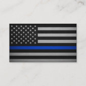Polizei-Beamter Thin Blue Line Flagge Visitenkarte (Rückseite)