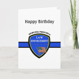 Polizei bei der Strafverfolgung zum Geburtstag Karte
