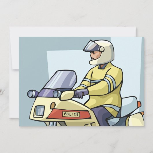 Polizei bei Einladungen für Motorräder (Vorderseite)