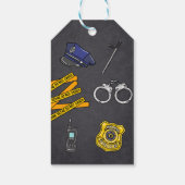 Polizei Birthday Party Gefallen Geschenkanhänger (Rückseite)