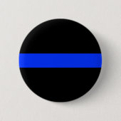 Polizei-blaue dünne Linie Knopf Button (Vorderseite)