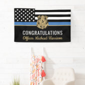 Polizei Blue Line Law Enforcement Abschlussfeier Banner (Insitu)