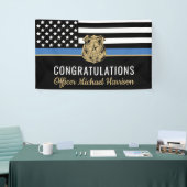 Polizei Blue Line Law Enforcement Abschlussfeier Banner (Messeveranstaltung)
