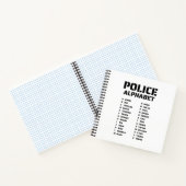 Polizei Buchstabiertafel Notizbuch (Innenseite)