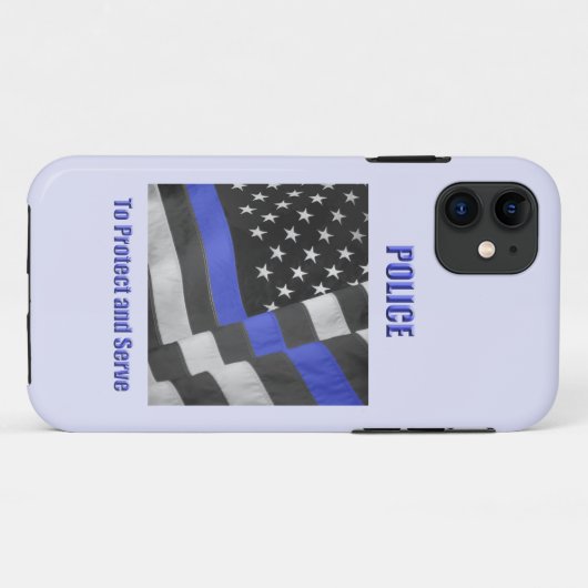 Polizei Case-Mate iPhone Hülle (Rückseite (Horizontal))