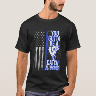 Polizei Christliches Kreuz Du Musst Ein Wolf Sein T-Shirt