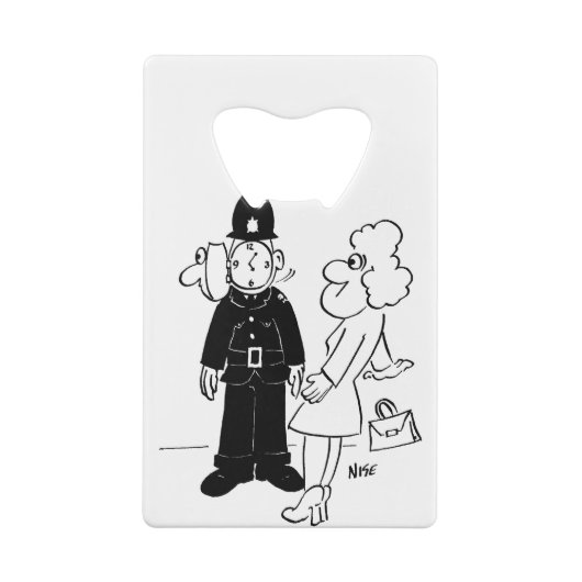 Polizei Constable Kuckoo Uhr Helm Geldbeutel Flaschenöffner (Rückseite)