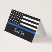 Polizei dankt Ihnen Personalisiert Thin Blue Line Visitenkarten (Vorderseite)