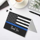 Polizei dankt Ihnen Personalisiert Thin Blue Line Visitenkarten<br><div class="desc">Thin Blue Line Police Dankeschön Card - Amerikanische Flagge in Polizei Flag Farben, gestörtes Design.. Zeigen Sie Ihrem hervorragenden Polizeibeamten oder Strafverfolgungsbeamten mit dieser dünnen blauen Linie Dank, perfekt für die Anerkennung der Polizei, Polizisten und Polizeidienststellen. COPYRIGHT © 2020 Judy Burrows, Black Dog Art - Alle Rechte vorbehalten. Personalisierte Flaggenpolizei...</div>
