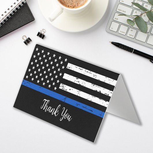 Polizei dankt Ihnen Personalisiert Thin Blue Line Visitenkarten