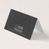 Polizei dankt Ihnen Thin Blue Line Strafverfolgung Visitenkarten (Rückseite)