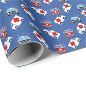 Polizei des Notfahrzeug-| des Feuer-| | EMT Geschenkpapier (Rolleneckpunkt)