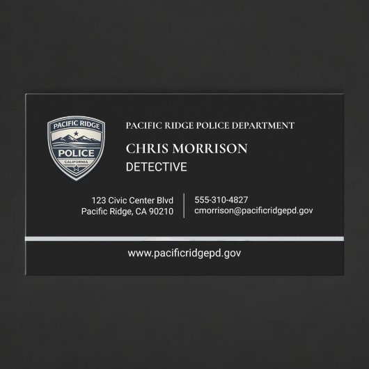 Polizei Detective Logo Visitenkarte