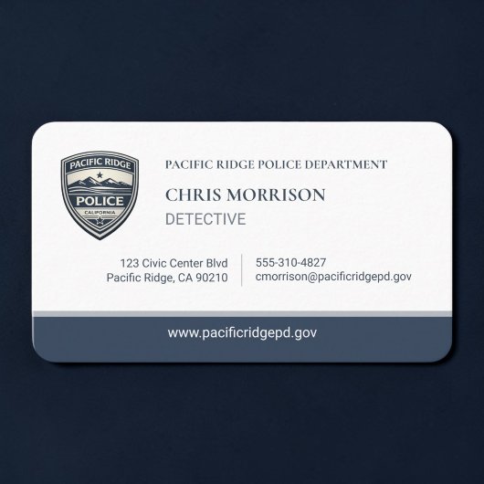 Polizei Detective Logo Visitenkarte