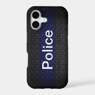 Polizei-Diamantplatten-Style-Smartphone-Hülle