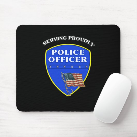 Polizei, die stolz dient mousepad (Mit Mouse)