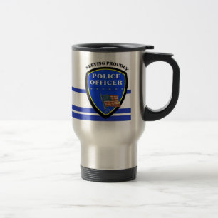 Polizei, die stolz dient reisebecher