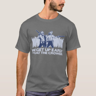 Polizei, die wir früh aufstehen, um die Mengen zu T-Shirt