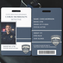 Polizei-Dienstausweis-ID-Karte