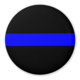 Polizei - dünne Blue Line Keramikknauf