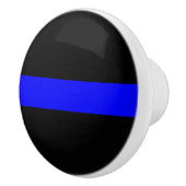 Polizei - dünne Blue Line Keramikknauf (Rechts)