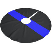 Polizei - dünne Blue Line Polyester Weihnachtsbaumdecke (Schrägansicht)