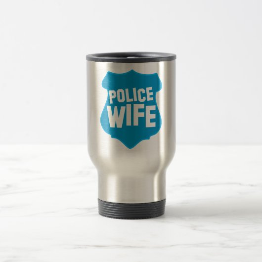 Polizei EHEFRAU mit Offizier-Abzeichenschild Reisebecher (Mittel)