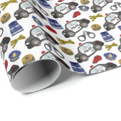 Polizei-Einwickelpapier Geschenkpapier (Rolleneckpunkt)