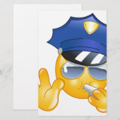Polizei Emoji Briefpapier (Vorne/Hinten)