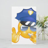 Polizei Emoji Briefpapier (Stehend Vorderseite)