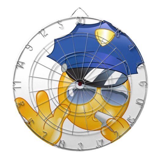 Polizei Emoji Dartscheibe (vorne)