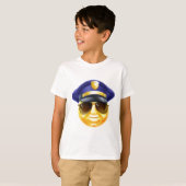Polizei Emoji Emoticon T-Shirt (Vorne ganz)