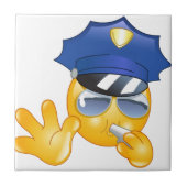 Polizei Emoji Fliese (Vorderseite)