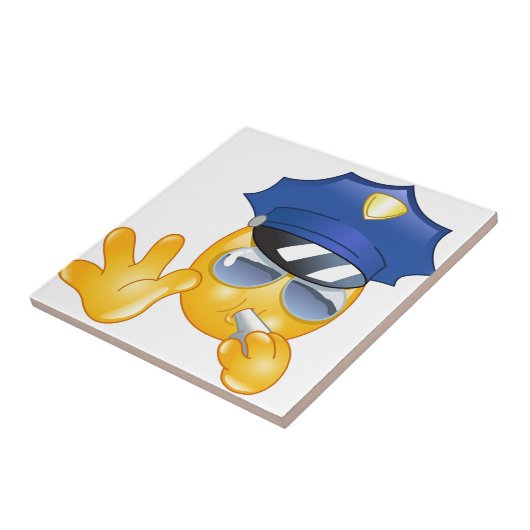 Polizei Emoji Fliese (Seite)