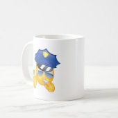 Polizei Emoji Kaffeetasse (Vorderseite Links)