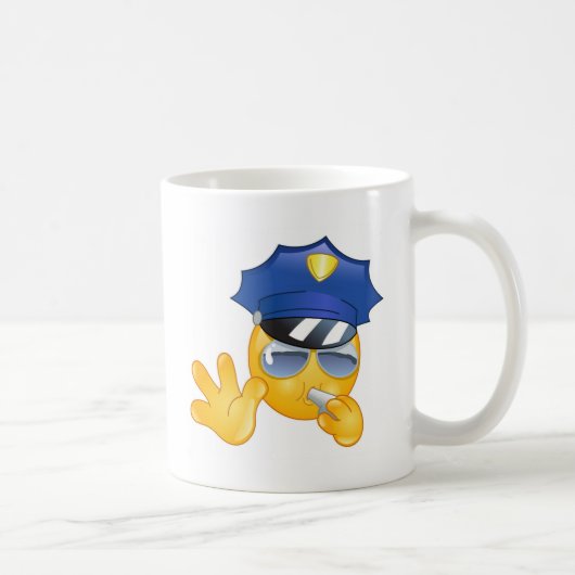Polizei Emoji Kaffeetasse (Rechts)