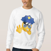Polizei Emoji mens Sweatshirt (Vorderseite)