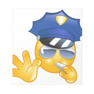 Polizei Emoji Notizblock