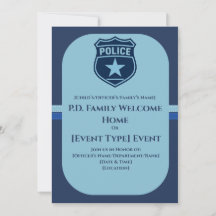 Polizei-Familien-Geburtstagseinladung