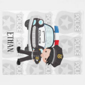 Polizei Fleecedecke (Vorderseite (Horizontal))