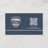 Polizei Foto Logo QR Code Visitenkarte (Rückseite)