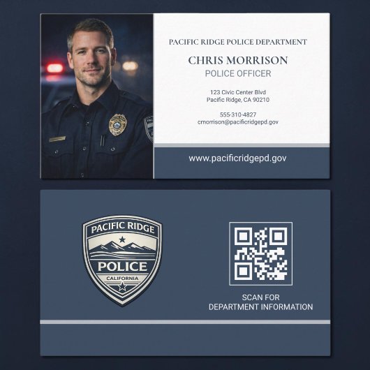 Polizei Foto Logo QR Code Visitenkarte