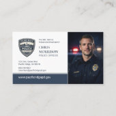 Polizei-Foto-QR-Code Polizei-Dienstausweis Visitenkarte (Vorderseite)