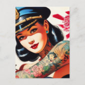 Polizei-Frau Postkarte (Vorderseite)