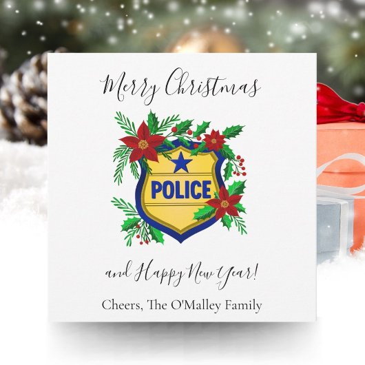 Polizei Frohe Weihnachten und ein glückliches neue