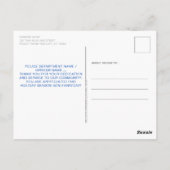 Polizei frohe Weihnachts-Strafverfolgung Vielen Da Postkarte (Rückseite)