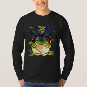 Polizei Frosch PD Polizist Tatort Kröte Frosch T-Shirt