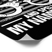 Polizei für Problemkorrektur dünne Silber-Linie Poster (Ecke)