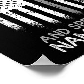 Polizei für Problemkorrektur dünne Silber-Linie Poster (Ecke)