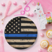 Polizei für Strafverfolgung dünne blaue Linie Papi Pappteller (Party)